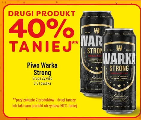 Piwo Warka Strong promocja w POLOmarket
