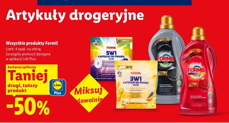Kapsułki do prania 5W1 Color Formil promocja w Lidl