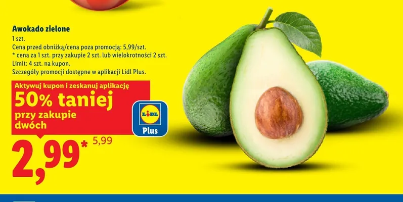 Awokado zielone promocja w Lidl