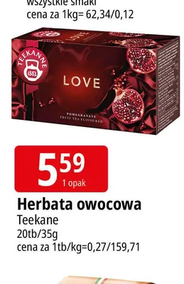Herbata owocowa Teekanne promocja w Leclerc