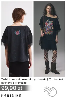 T-shirt damski bawełniany z kolekcji Tattoo Art by Mattia Provezza Medicine promocja w Medicine
