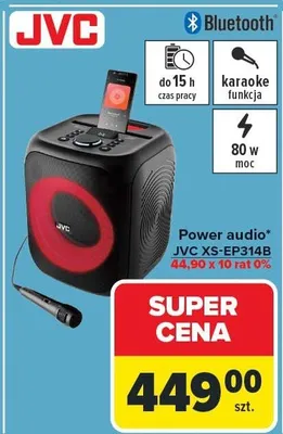 Power audio JVC XS-EF314B promocja w Carrefour