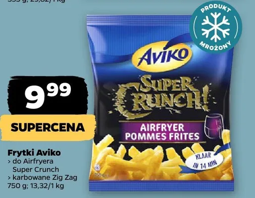 Frytki Aviko karbowane Zig Zag promocja w Netto