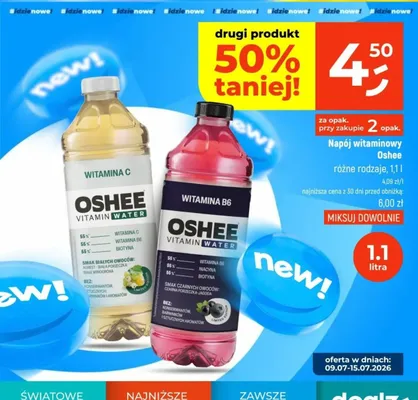 Napój witaminowy Oshee Witamina C smak białych owoców promocja w Dealz