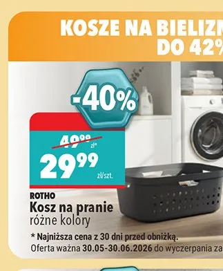 Kosz na pranie Rotho promocja w Biedronka