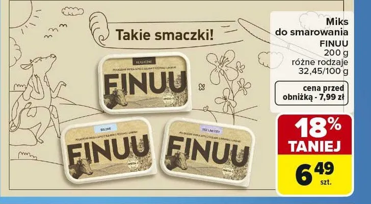 Miks do smarowania Finuu promocja w Carrefour Market