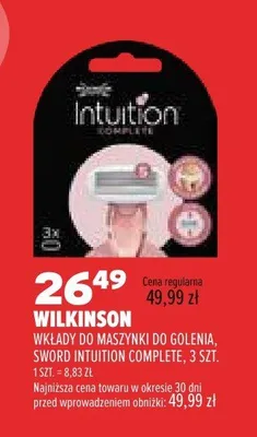 Wkłady do maszynki do golenia Wilkinson Sword Intuition Complete promocja w Drogerie Natura