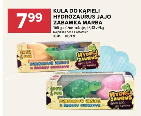 Kula do kąpieli Hydrozaurus Jajo Zabawka Marba promocja w Stokrotka