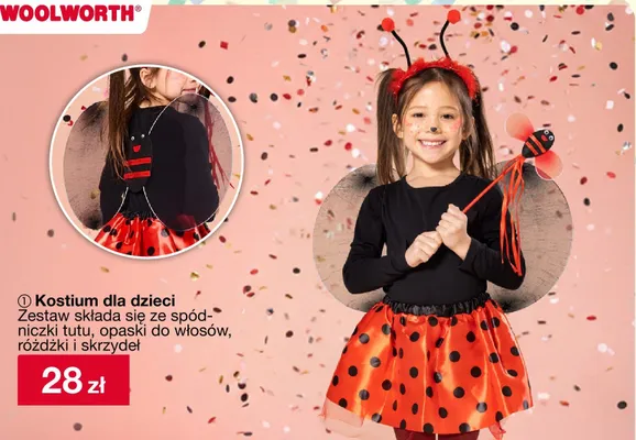 Kostium dla dzieci biedronka zestaw promocja w Woolworth