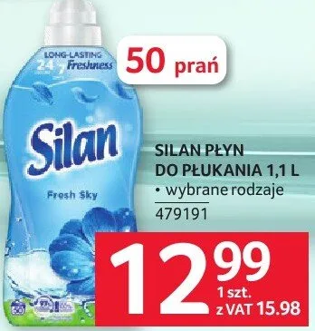 Płyn do płukania Silan Fresh Sky 1.1L promocja w Selgros