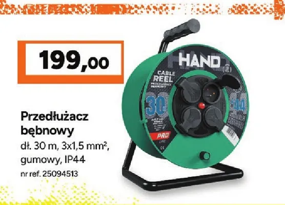 Przedłużacz bębnowy Hand promocja w Bricoman