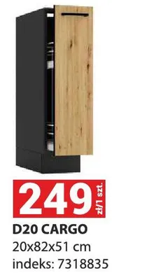 Szafka kuchenna D20 CARGO 20x82x51cm indeks 7318835 promocja w Merkury Market