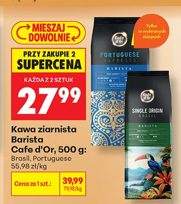 Kawa ziarnista Barista Cafe d'Or Brasil promocja w Biedronka
