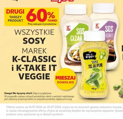 Sos czosnkowy K-Classic promocja w Kaufland