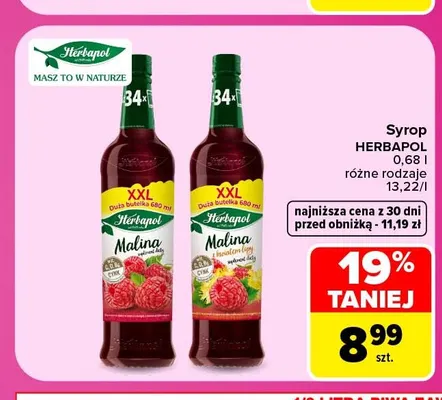 Syrop Herbapol malina z kwiatem lipy promocja w Carrefour Market