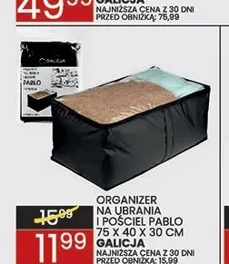 Organizer na ubrania i pościel Pablo 75x40x30 cm Galicja promocja w Wafelek
