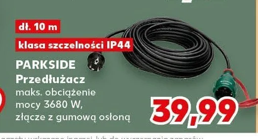 Przedłużacz Parkside promocja w Kaufland