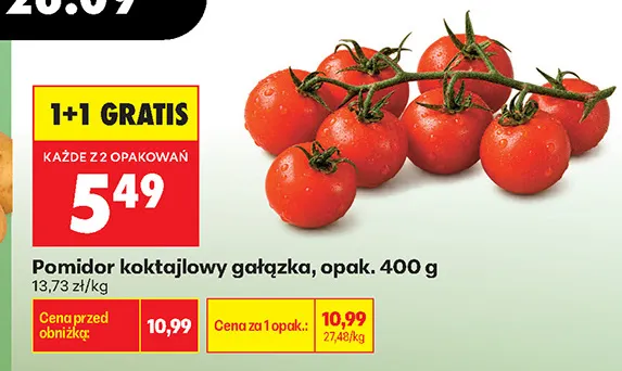 Pomidor koktajlowy gałązka promocja w Biedronka