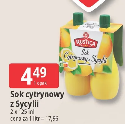 Sok cytrynowy z Sycylii promocja w Leclerc