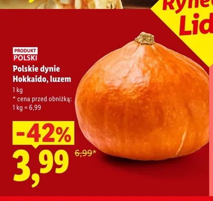 Dynie polskie Hokkaido luzem promocja w Lidl