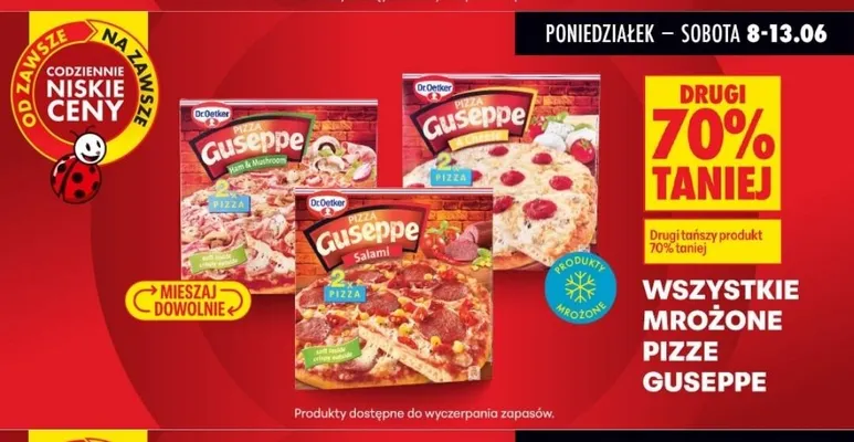 Pizza mrożona Ham & Mushroom Dr. Oetker Guseppe promocja w Biedronka