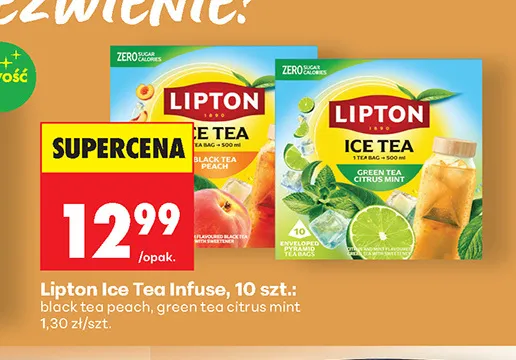 Herbata Lipton Ice Tea Infuse green tea citrus mint promocja w Biedronka