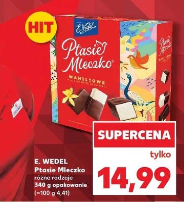 Ptasie Mleczko waniliowe E. Wedel promocja w Kaufland