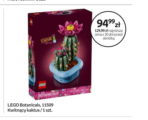 Klocki LEGO Botanicals 11509 Kwitnący kaktus promocja w Empik