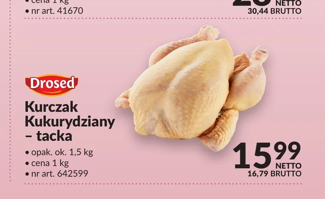 Kurczak kukurydziany tacka Drosed promocja w Makro