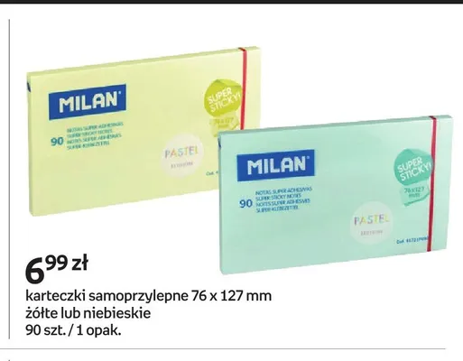 Karteczki samoprzylepne Milan żółte promocja w Empik