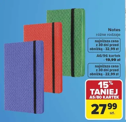 Notes A5 80 kartek promocja w Carrefour