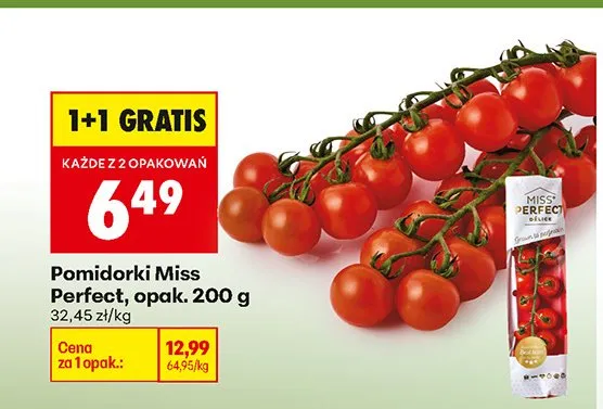 Pomidorki opakowanie promocja w Biedronka