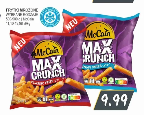 Frytki mrożone Max Crunch Classic Fries McCain promocja w Słoneczko