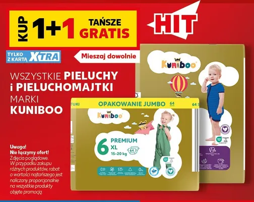 Pieluchy i pieluchomajtki marki Kuniboo promocja w Kaufland