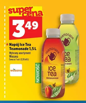 Napój Ice Tea brzoskwiniowa Teamonade promocja w TOPAZ