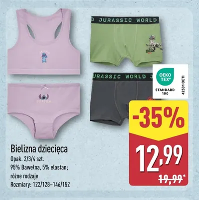 Bielizna dziecięca promocja w Aldi