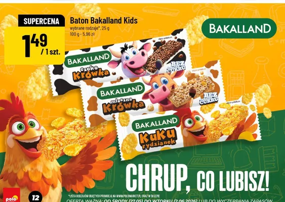 Baton Bakalland Kids Kuku Rydzianek promocja w POLOmarket