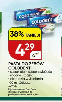 Pasta do zębów Colodent super świeżość promocja w Chata Polska