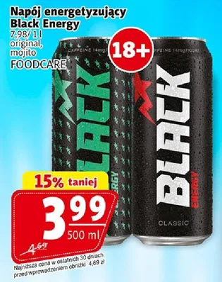Napój energetyczny Black Energy promocja w Prim Market