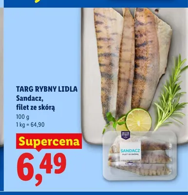 Sandacz filet ze skórą Targ Rybny Lidla promocja w Lidl