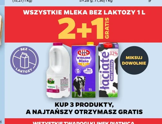 Mleka bez laktozy 1 l promocja w Netto