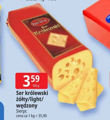 Ser królewski wędzony Sierpc promocja w Leclerc