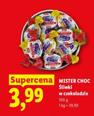 Śliwki w czekoladzie Mister Choc promocja w Lidl