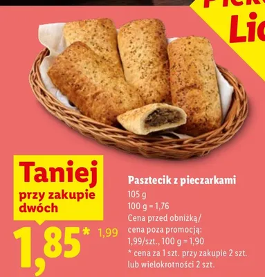 Pasztecik z pieczarkami promocja w Lidl