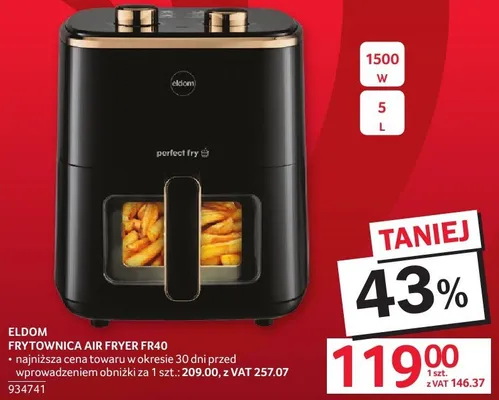 Frytownica ELDOM Air Fryer FR40 promocja w Selgros
