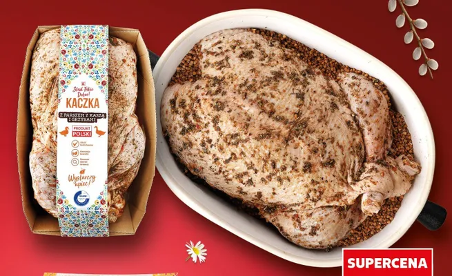 Kaczka farszem z kaszą i grzybami promocja w Kaufland