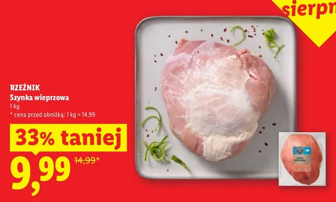 Szynka wieprzowa Rzeźnik promocja w Lidl