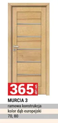 Drzwi MURCIA 3 ramowa konstrukcja kolor dąb europejski 70 80 promocja w Merkury Market