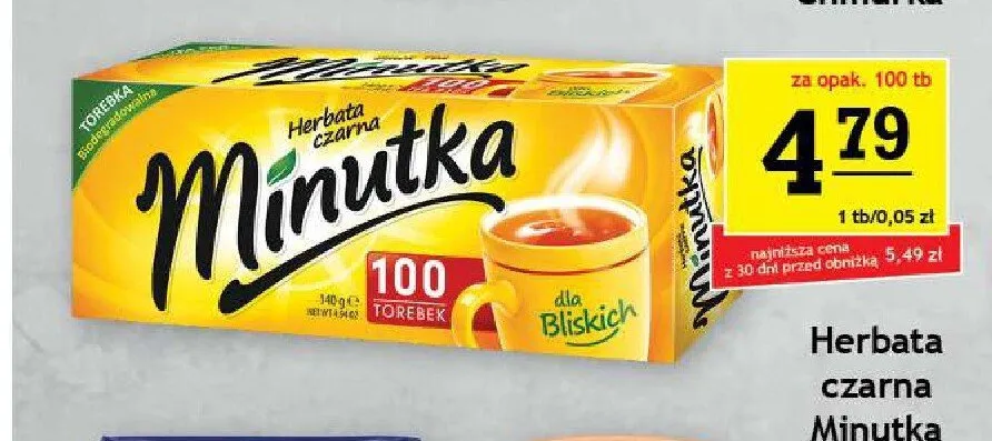 Herbata czarna Minutka promocja w Gram Market
