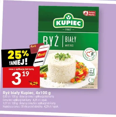 Ryż biały Kupiec promocja w Twój Market